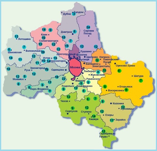 карта глубин копка колодца Киржачский район